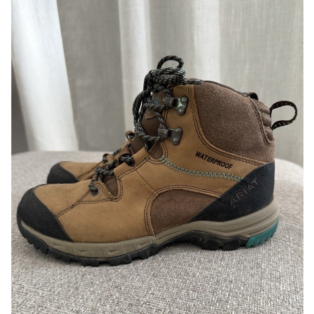 Ariat Skyline Mid Waterproof Hiking Boots Women 8B Brown Leather Trail